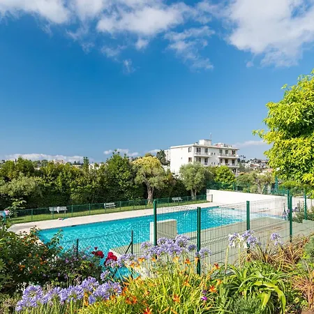 Apartment Sea View Large 2 Bdrs Swimming Pool & Parking Antibes
